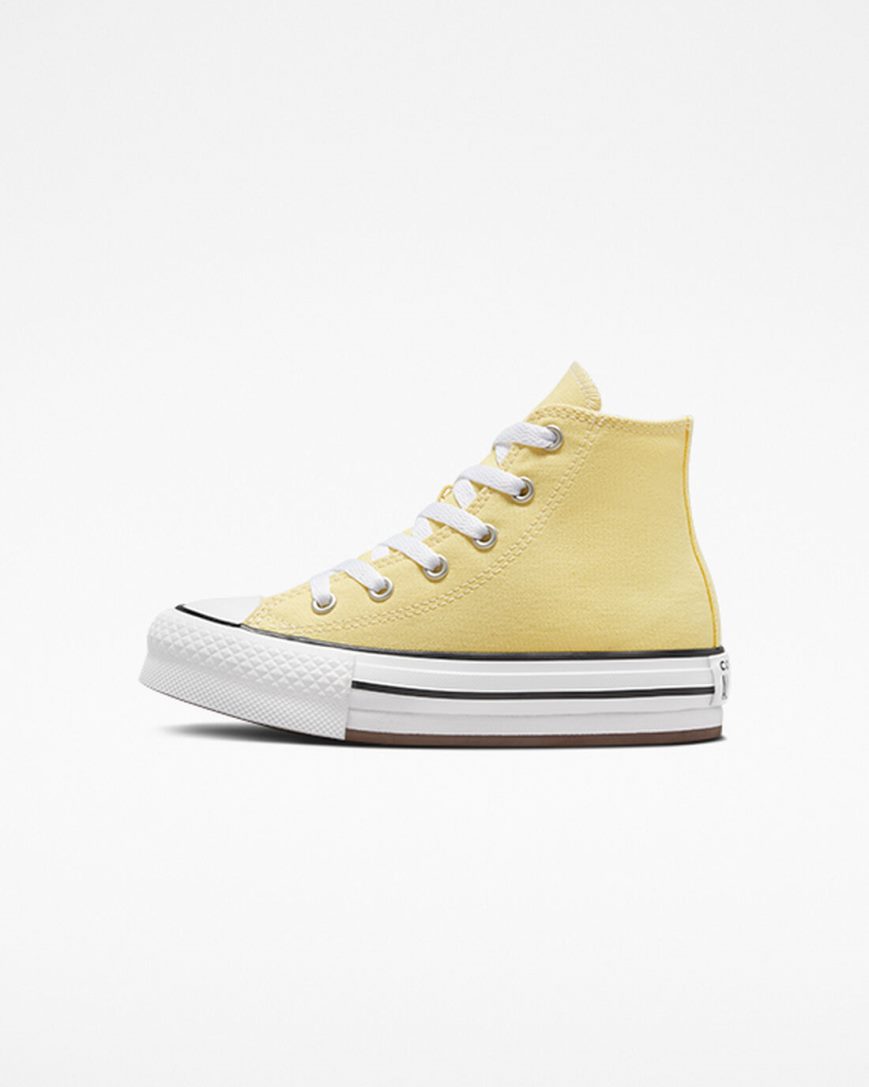 Dívčí Boty Na Platformy Converse Chuck Taylor All Star Lift Vysoké Oranžové Bílé Černé | CZ YBLG34